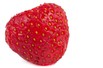 Strawberries isolated on a white background. Red fruit.Copy space