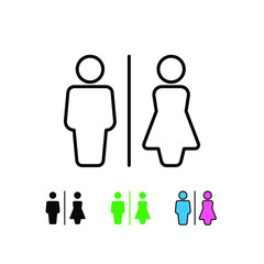 Toilet restroom sign icon for public navigation symbol. International sign for restroom. Vector illustration. EPS 10.