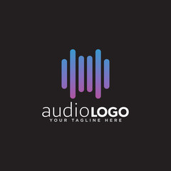 Obraz premium Sound Logo Concept Design Vector