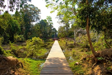 A beautiful view of Wat Prasat Neak Pean temple at Siem Reap, Cambodia.