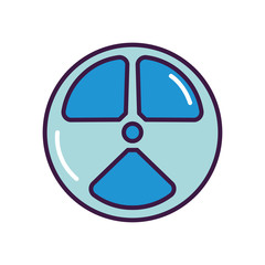 nuclear symbol icon, line color style