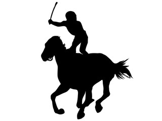 競馬シルエット_4
