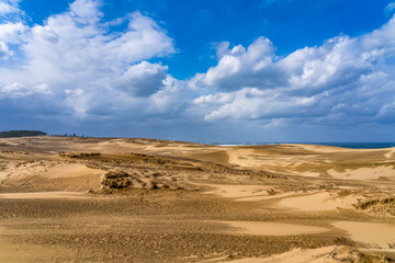 Fototapeta na wymiar Tottori Sand Dunes (Tottori Sakyu). The largest sand dune in Japan, a part of the Sanin Kaigan National Park in Tottori Prefecture, Japan