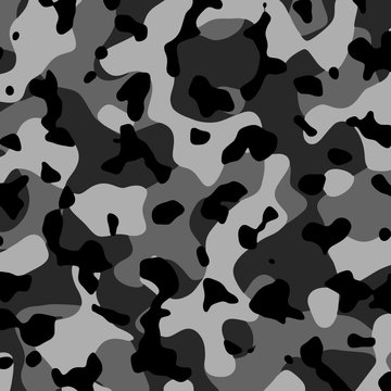 All purpose camouflage pattern in black and white