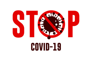 Stop covid-19 coronavirus vector sign. Stop coronavirus vector illustration concept. Novel Coronavirus COVID-19.