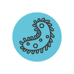 Fototapeta premium bacteria germ icon, block line style