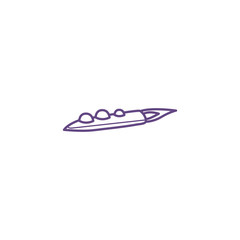 space ship vehicle flying isolated icon