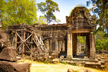 A beautiful view of Angkor Wat temple at Siem Reap, Cambodia.