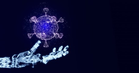 3D Illustration virus and globe world model spin rotate on empty space for banner with concept of coronavirus pandemic futuristic new normal vaccine virus medicine health care technology innovation - Powered by Adobe