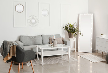 Stylish interior of modern living room