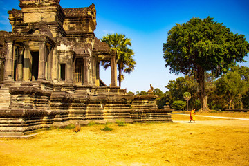 A beautiful view of Angkor Wat temple at Siem Reap, Cambodia.