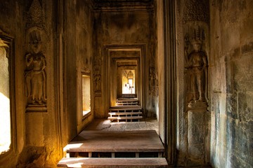 A beautiful view of buddhist temple at Siem Reap, Cambodia.