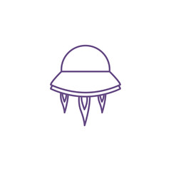 ufo flying space isolated icon