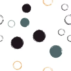 Cercles muraux Polka dot Cercle de pinceau noir