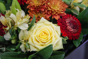 Fresh flower arrangement designed by a professional florist