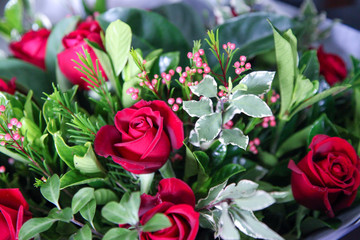 Fresh flower arrangement designed by a professional florist