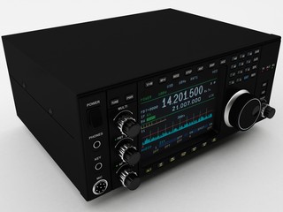 Obraz premium 3d Rendering of a Ham Radio Transceiver