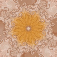 Earth tone oil painting twist flower. Liquid marbling paint, marble texture wall and floor decorative tiles design pattern texture background.