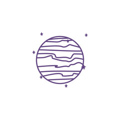space planet line isolated icon
