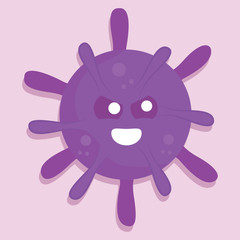 Happy virus cartoon