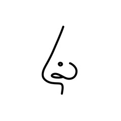 nose piercing doodle icon, vector illustration