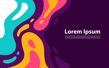 Creative geometric. Trendy fluid flow gradient shapes composition.