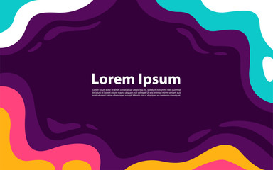 Creative geometric. Trendy fluid flow gradient shapes composition.