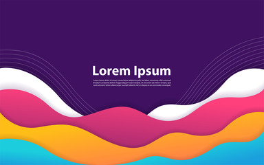 Liquid wave background with soft color background. Modern abstract liquid textured geometric elements design.