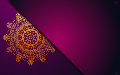 Luxury mandala pattern background with golden arabesque