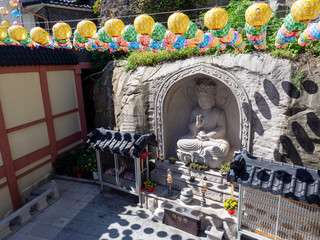 Myogaksa Temple Stay to pray to god and meditate for body mind spirit soul  in The buddhist temple, Seoul, South Korea :  SEP 2019.