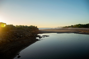 Sunset at the beach.