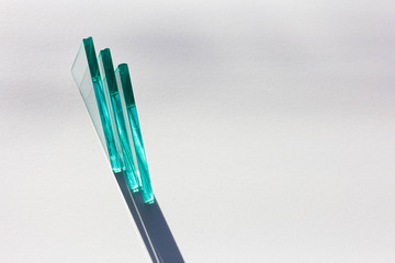 Glass factory produces triangular glass