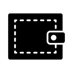 wallet icon image, silhouette style
