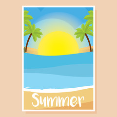 Summer landscape poster