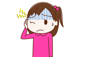 ズキズキと頭痛がひどい少女