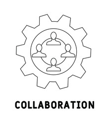 Collaboration icon. Flat style icon design. Simple element illustration.  Ready to use in web design, apps, software, print.