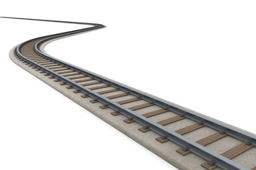 Winding track Follow the track. 3D illustration