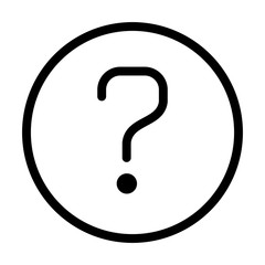question mark symbol icon, line style