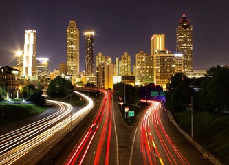 Fototapeta na wymiar Atlanta city at night