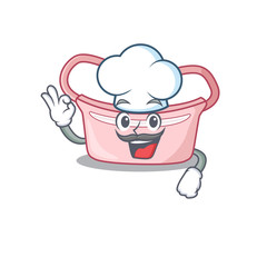 Talented women waist bag chef cartoon drawing wearing chef hat