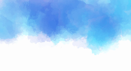 Blue watercolor background for your design, watercolor background concept, vector.