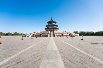Temple of Heaven(Tiantan) in Beijing, China. Translation: Prayer hall (name of this temple).