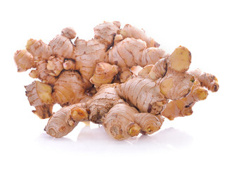 Fresh ginger isolated on white background