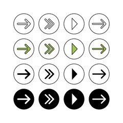 set of Arrow icons . Arrow symbol. Arrow vector icon