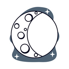 moon space natural satellite icon