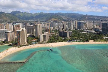 Kahanamoku Beach of Honolulu, Oahu