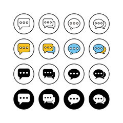 set of Chat icons . Chat vector icon. Speech bubble