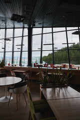 Empty restaurant indoor during coronavirus