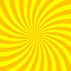Yellow swirl background, poster design template, vector illustration
