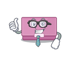 cartoon drawing of womens wallet Businessman wearing glasses and tie